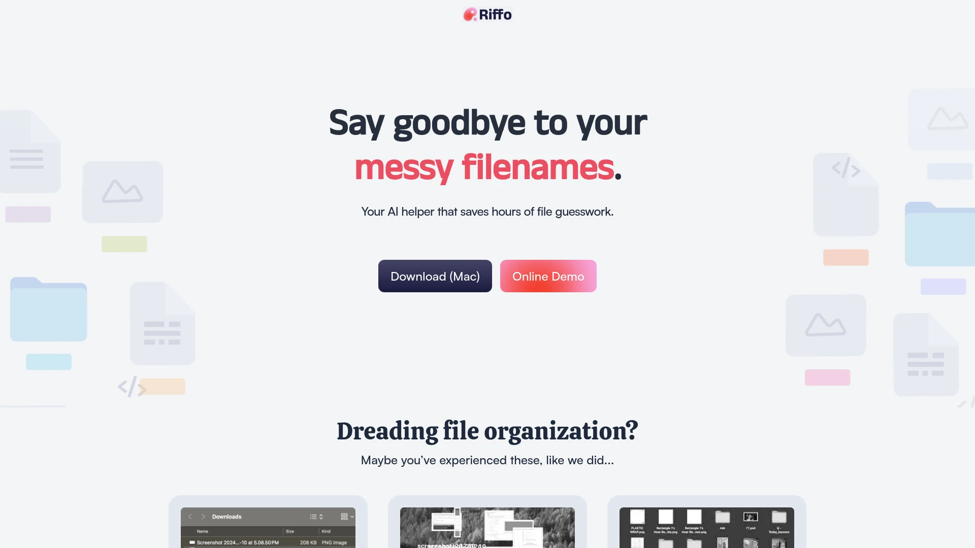 Riffo website preview