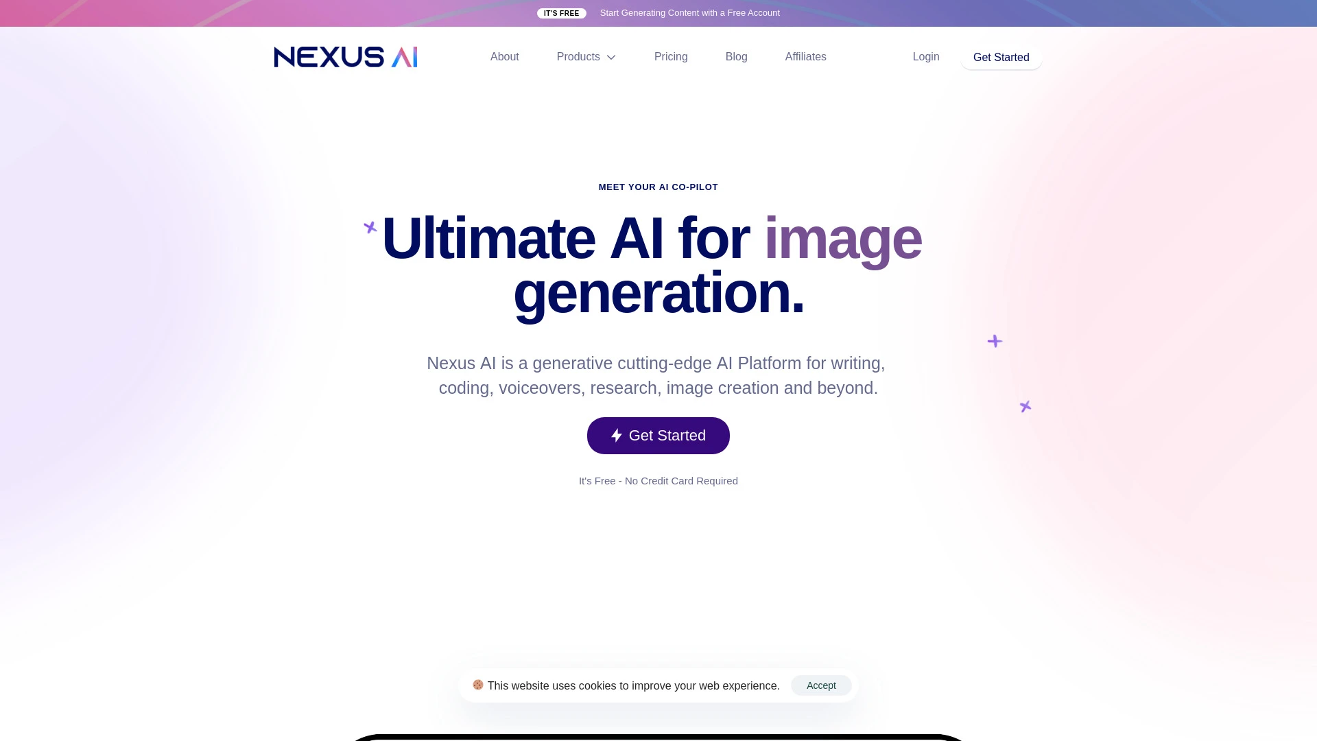 Nexus AI website preview