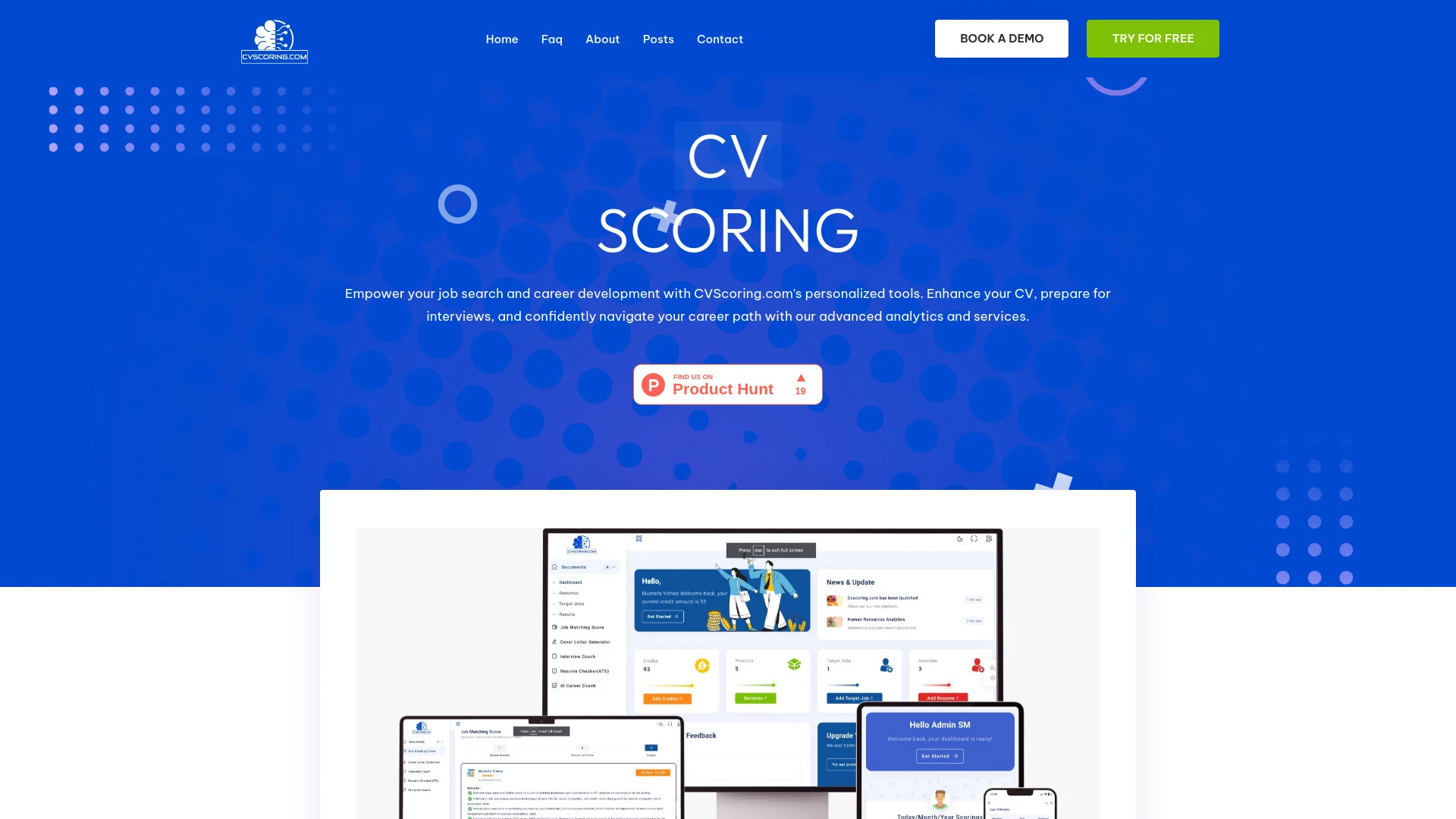 CV Scoring website preview