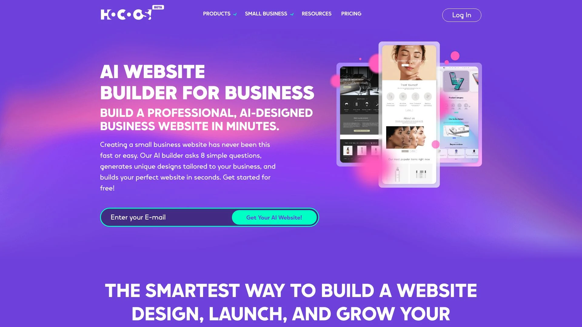 Hocoos AI Website Builder website preview