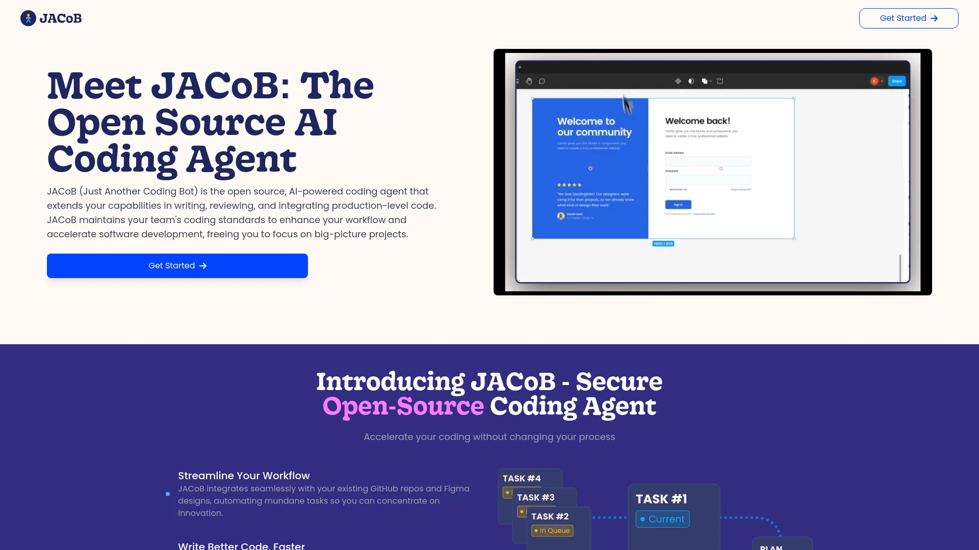 JACoB - Just Another Coding Bot website preview