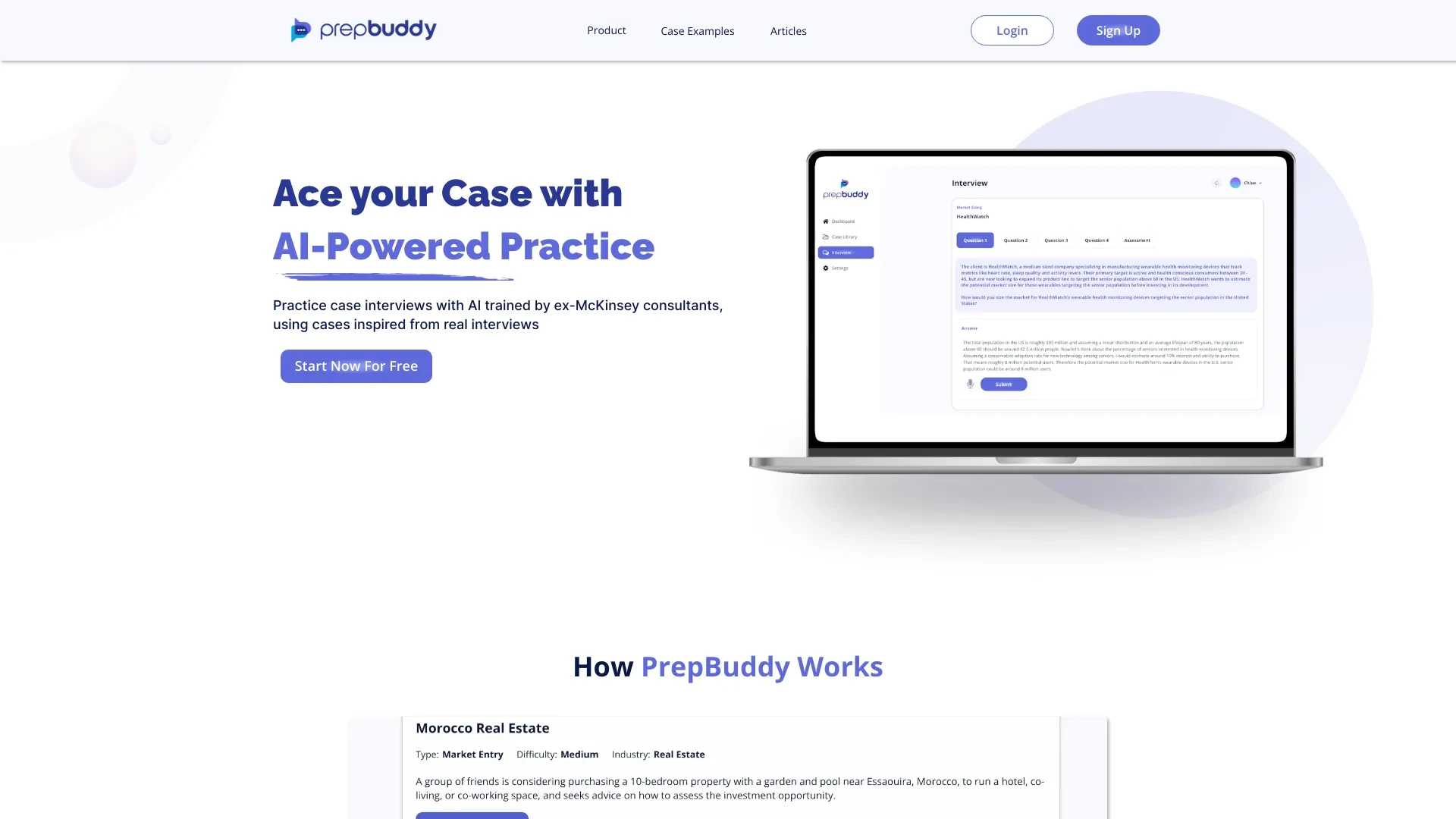 PrepBuddy website preview