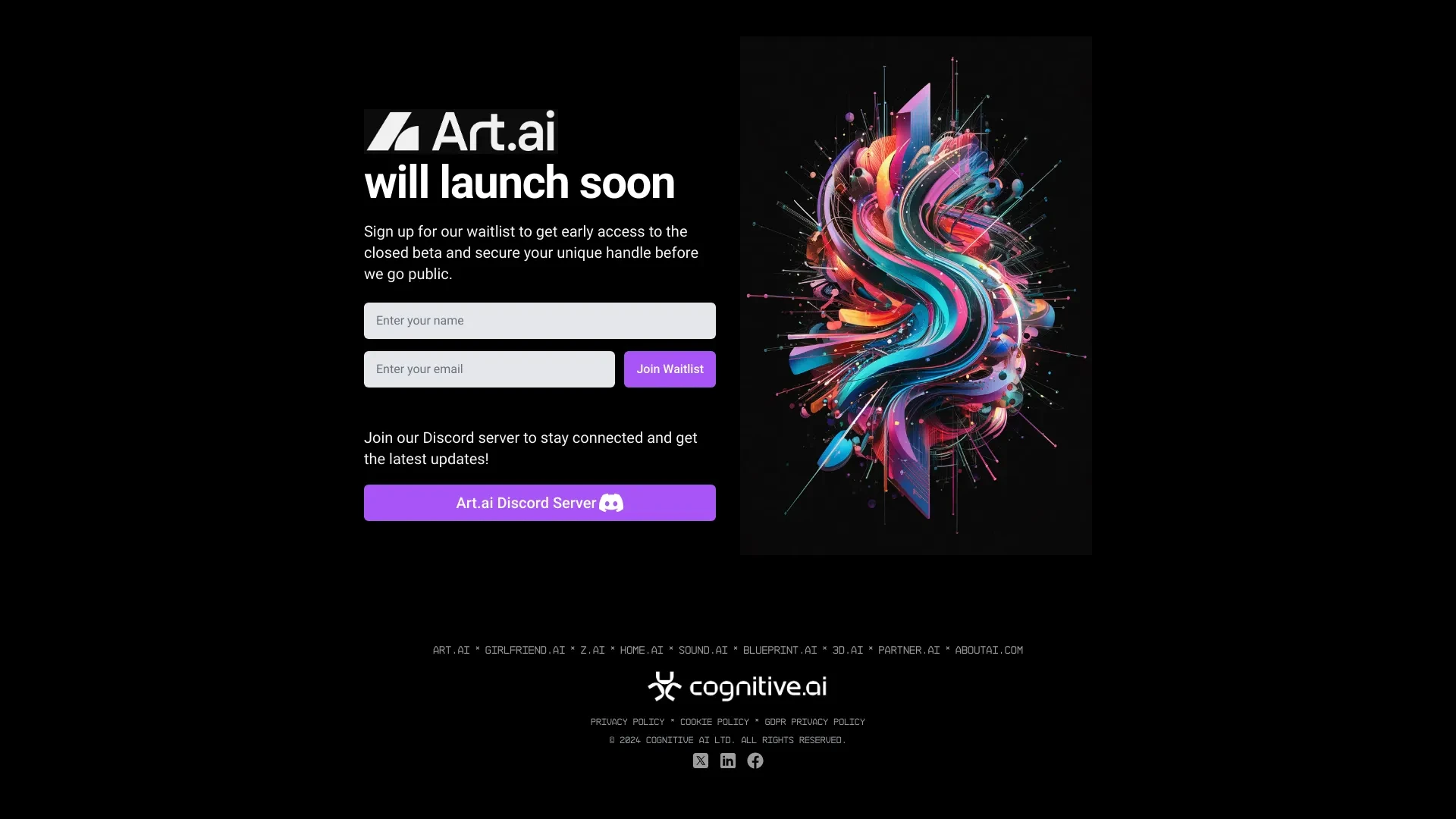 Art.ai website preview