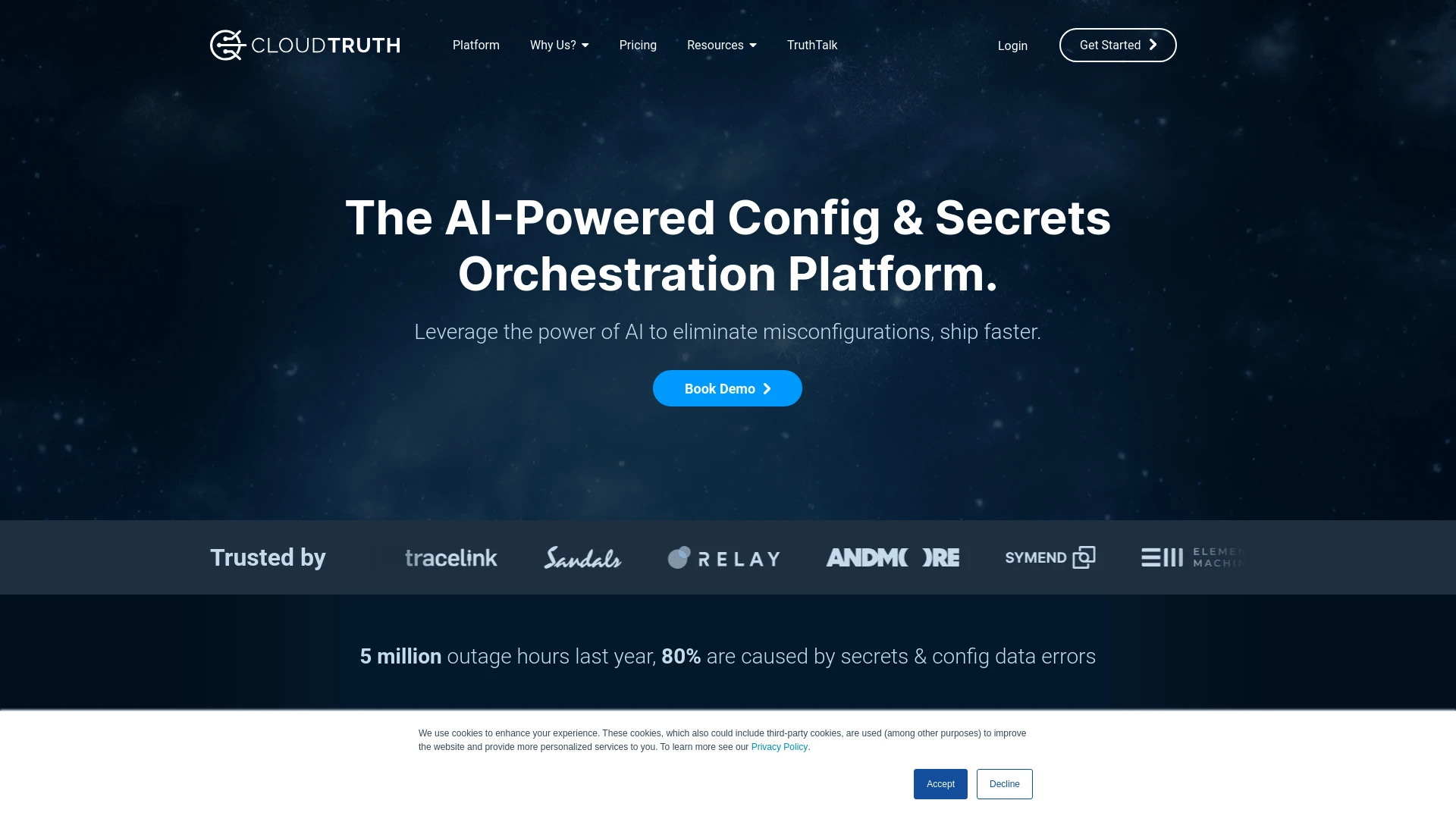 CloudTruth website preview