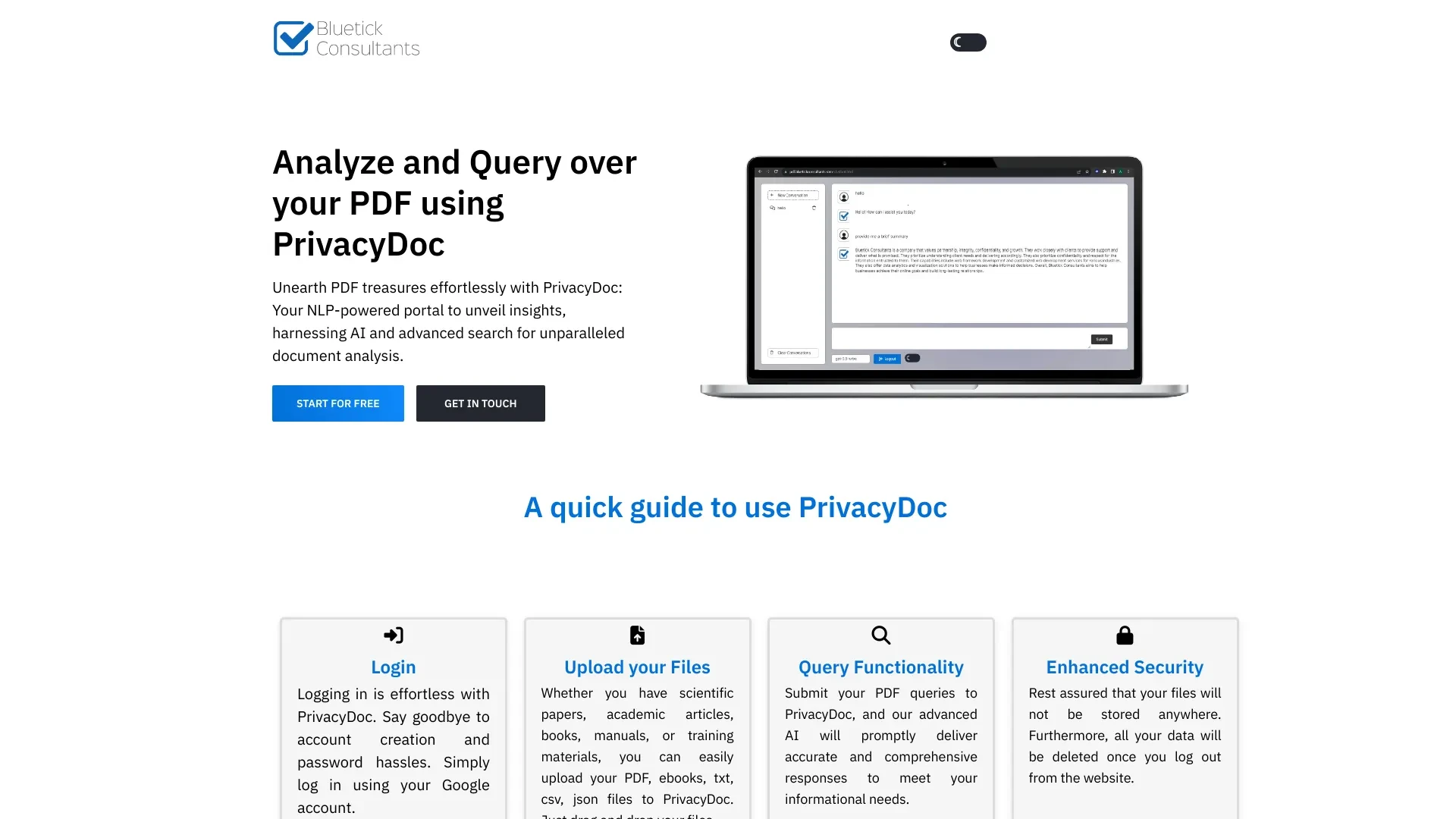 PrivacyDoc website preview