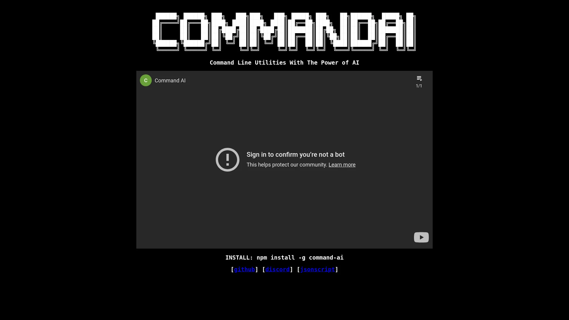 CommandAI website preview