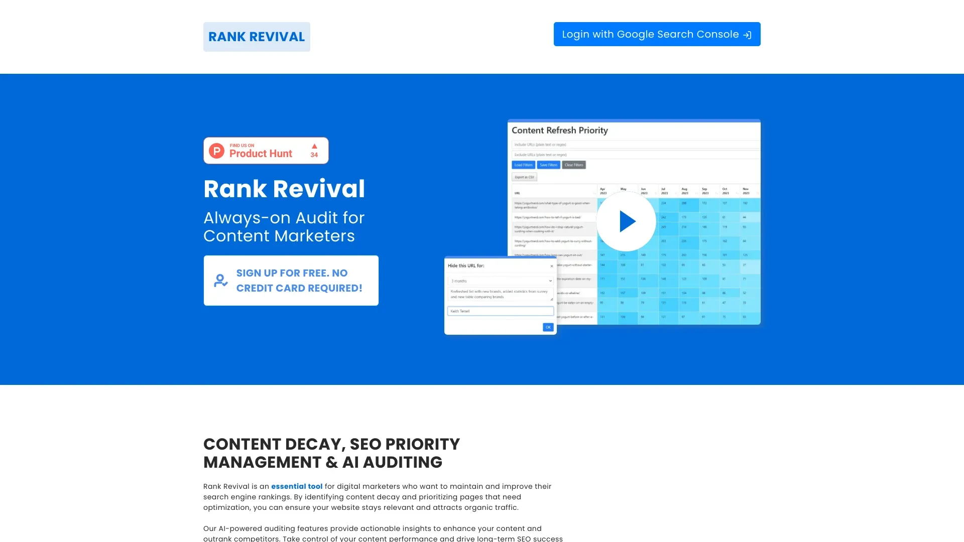 Rank Revival website preview