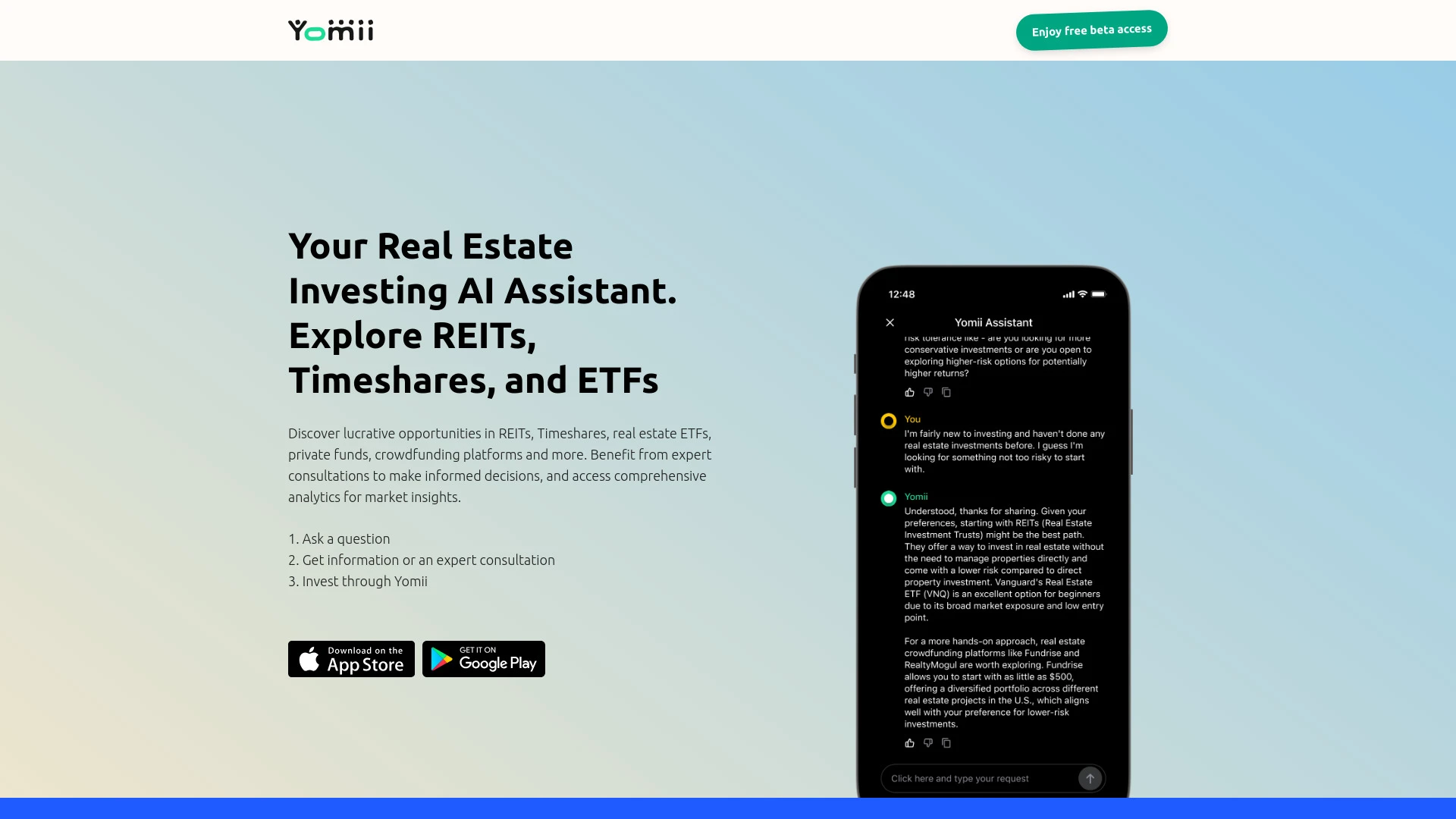 Your Real Estate Investing AI Assistant website preview