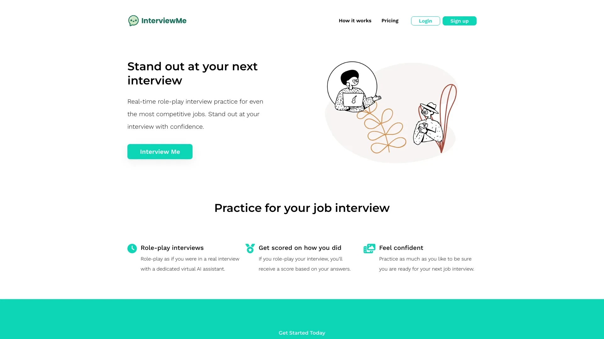 InterviewMe website preview