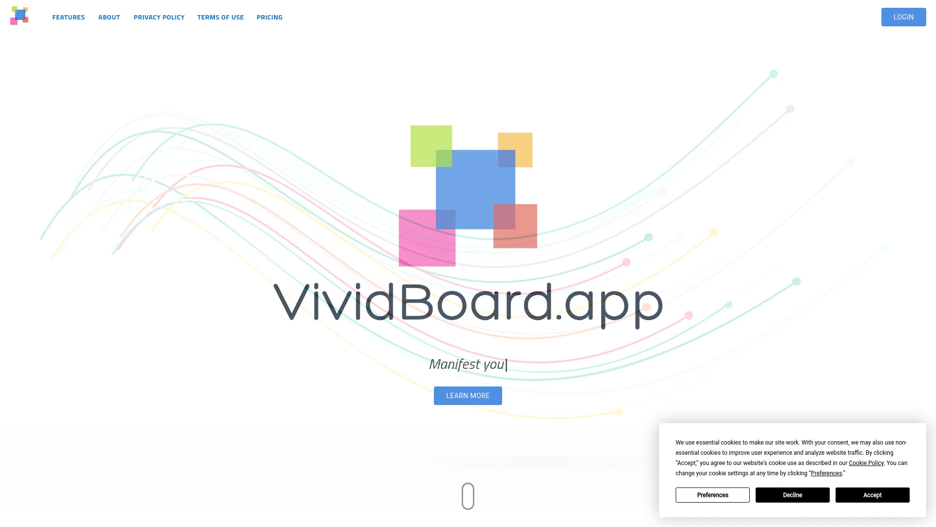 VividBoard.app website preview