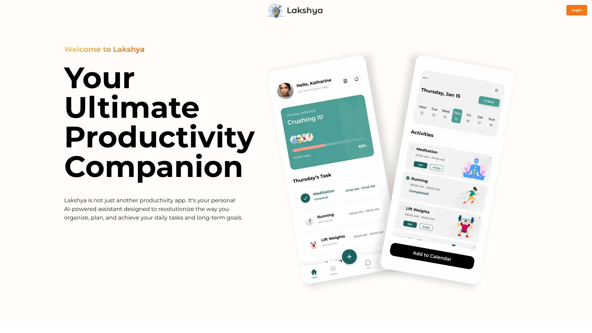 Lakshya website preview