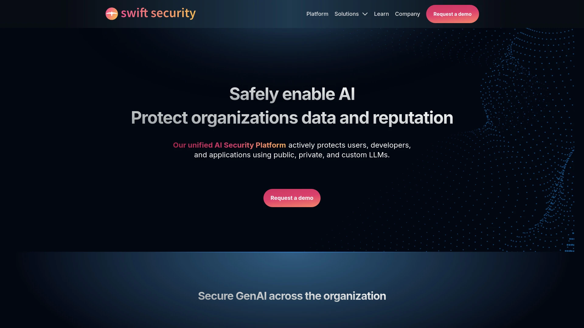 Swift Security Platform website preview