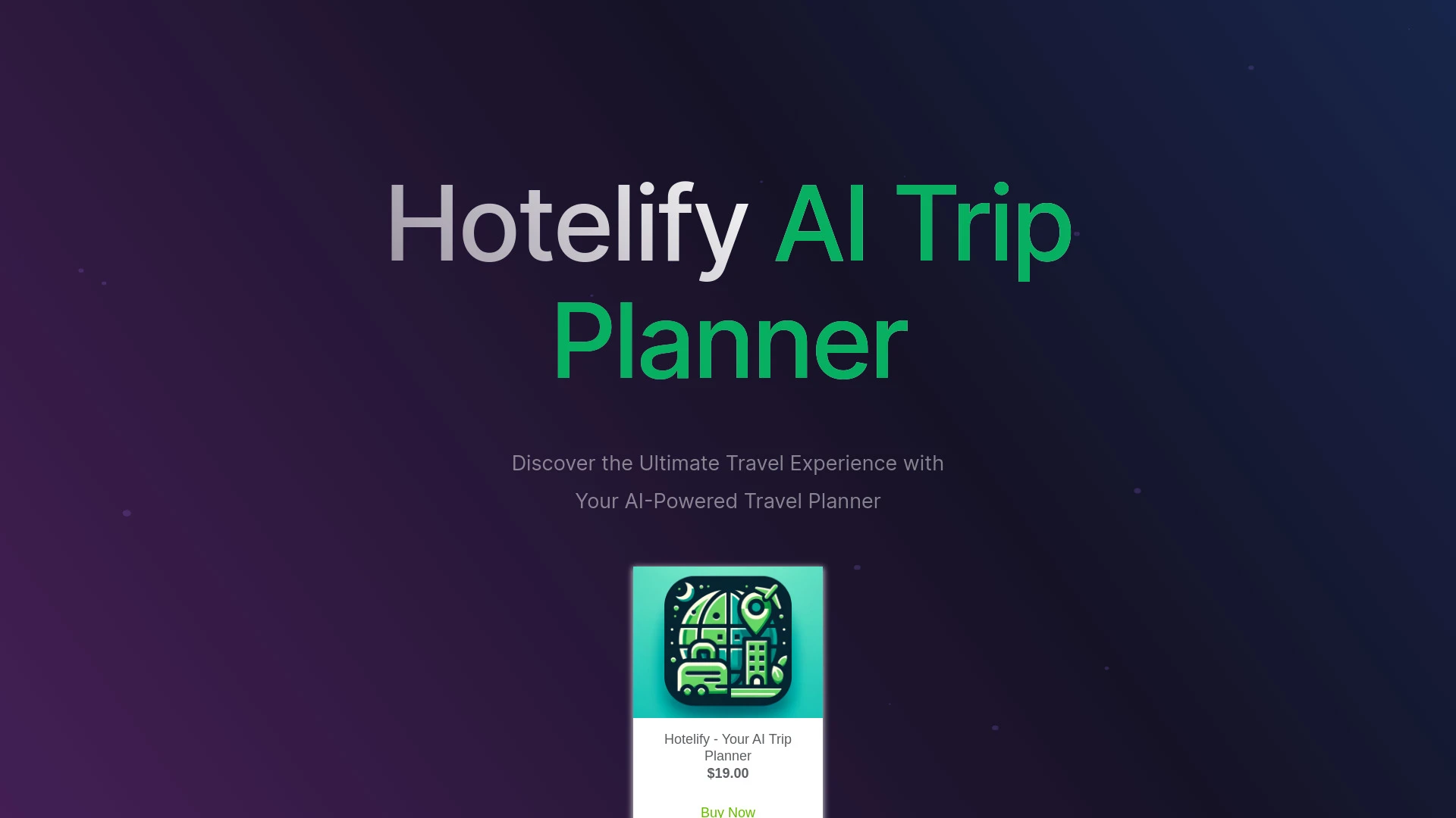 Hotelify - Your AI Trip Planner website preview