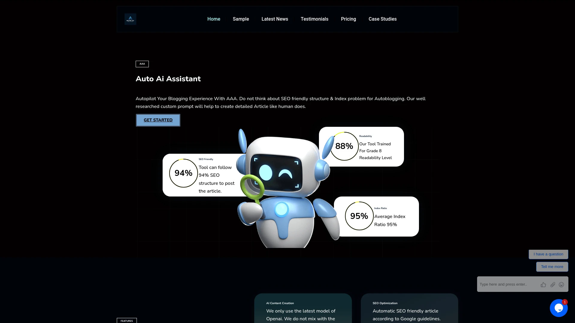 Auto Ai Assistant website preview