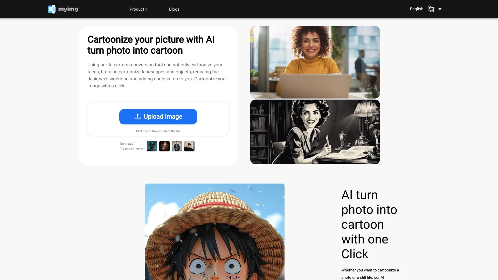 AI Turn Photo into Cartoon website preview