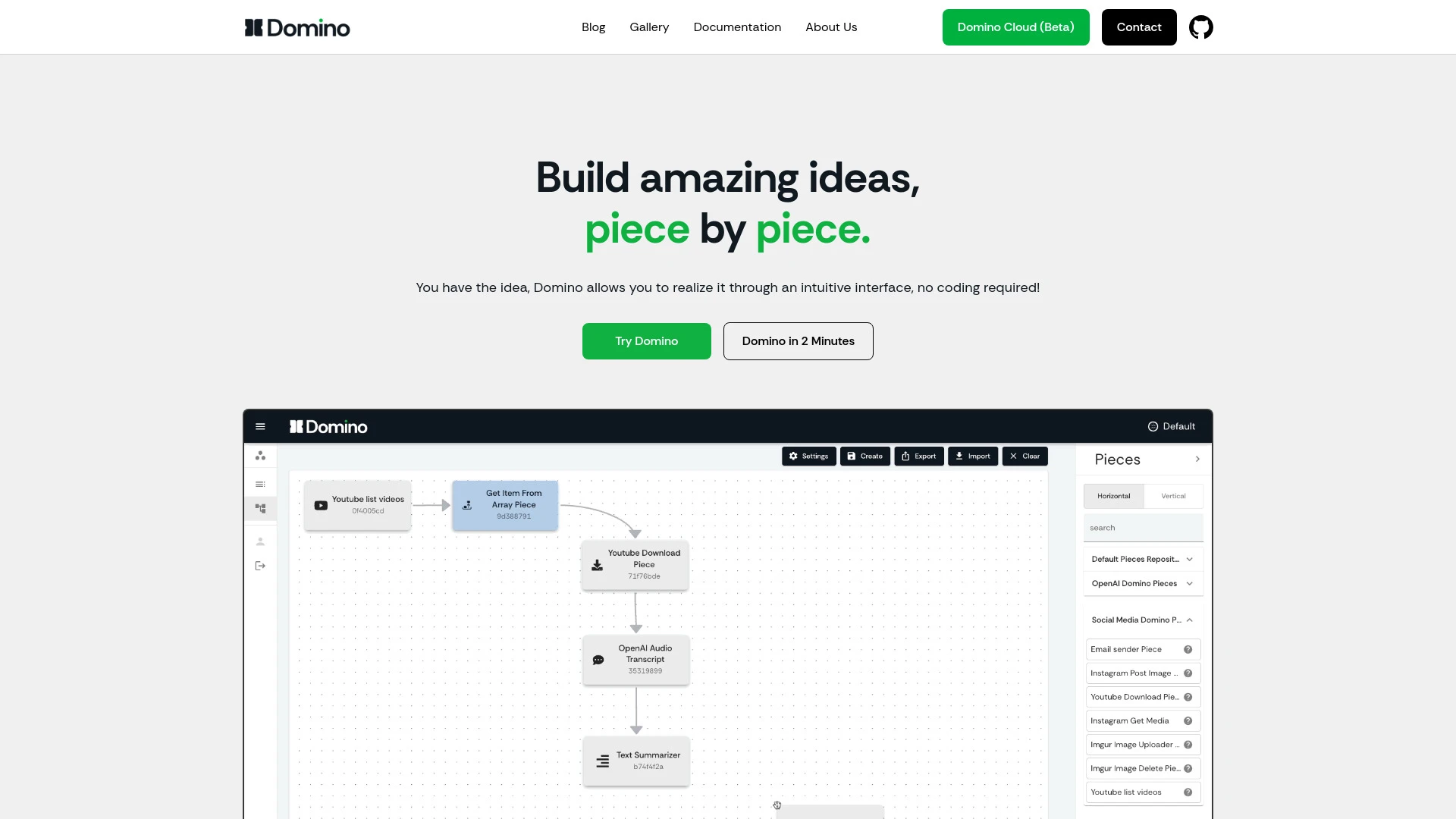 Domino Workflows Platform website preview