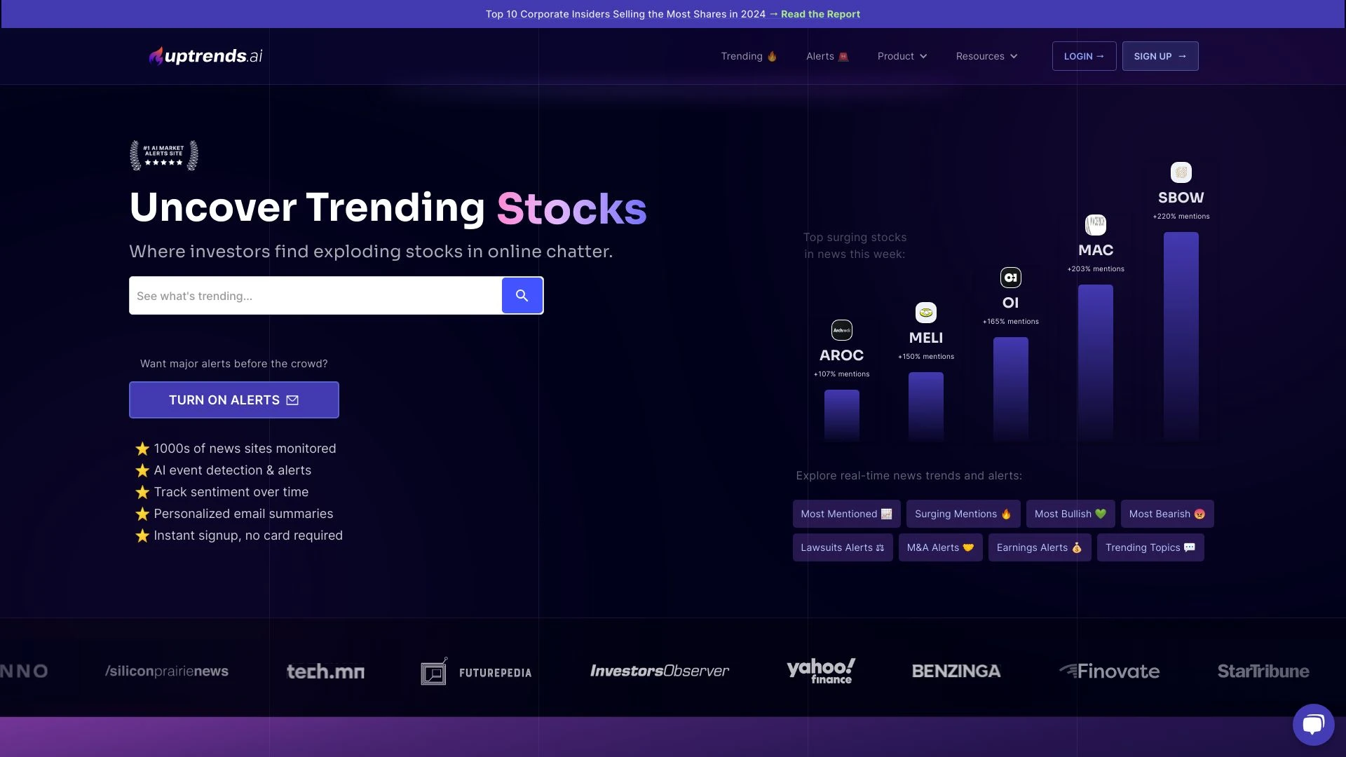 Uptrends ai website preview