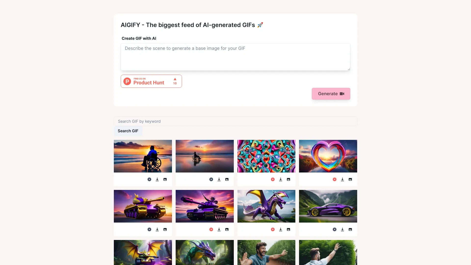 AIGIFY website preview