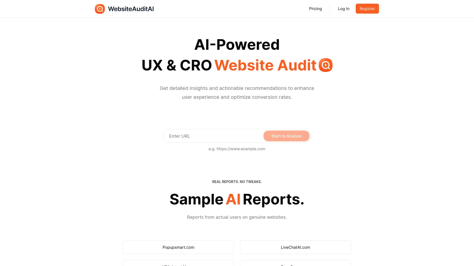 Website Audit AI website preview