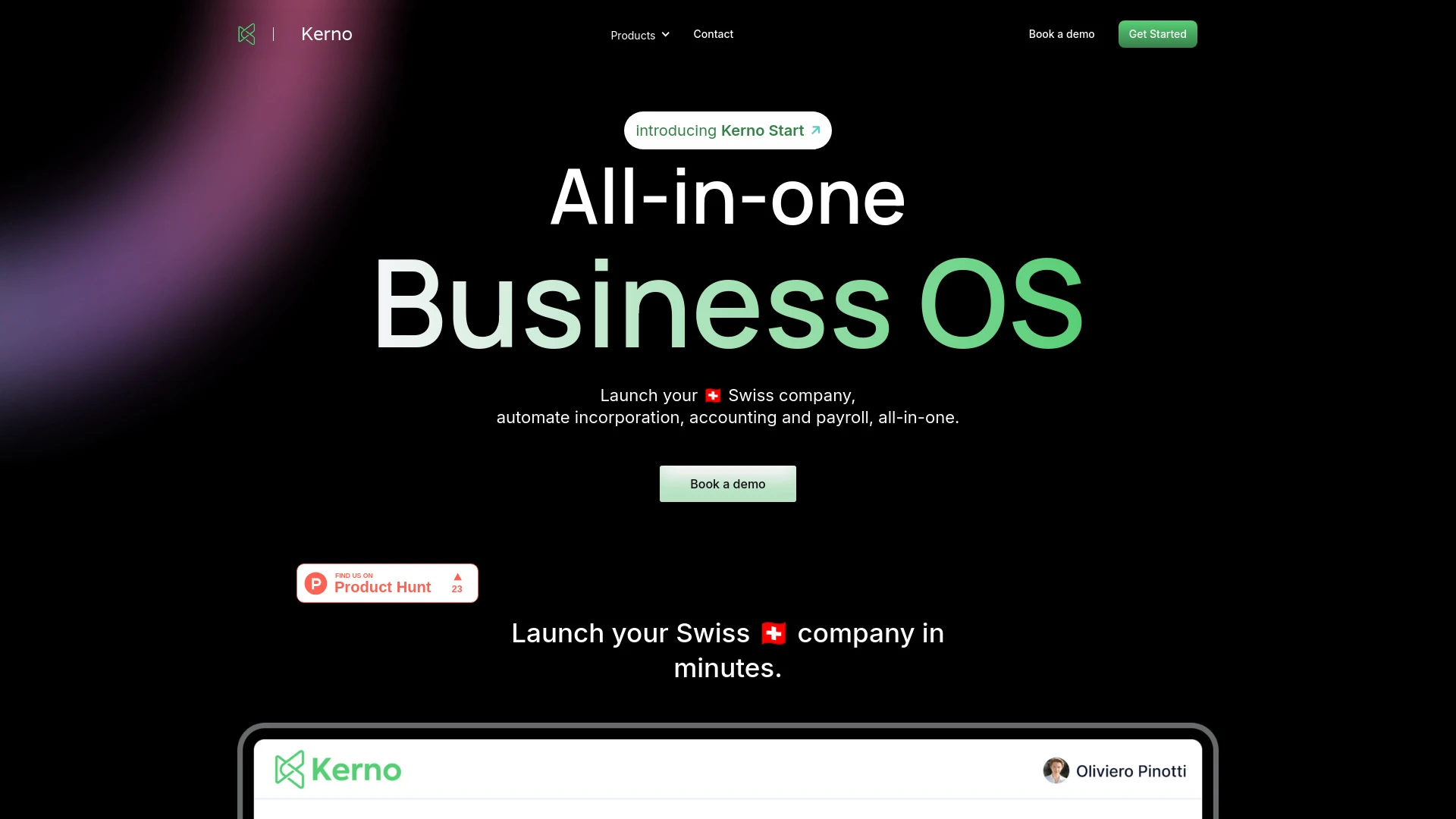 Kerno Start website preview