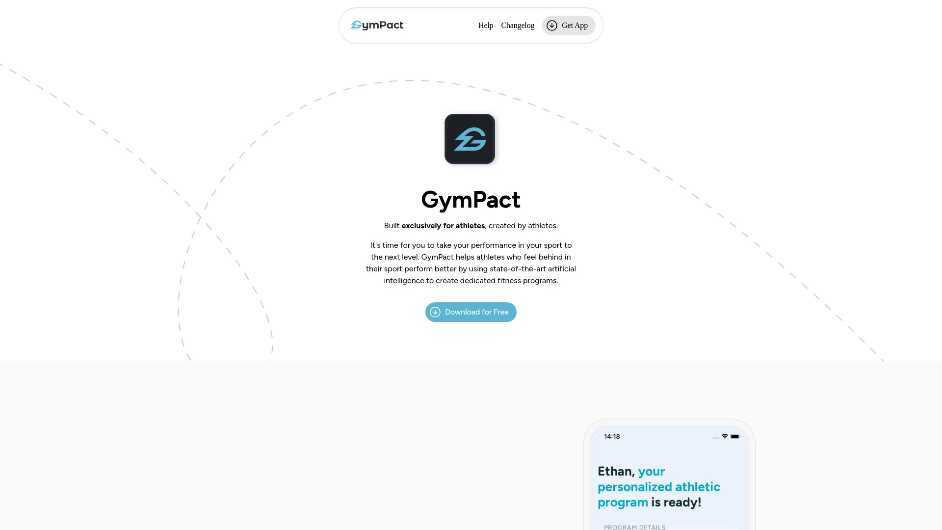 GymPact - AI Sports Trainer website preview