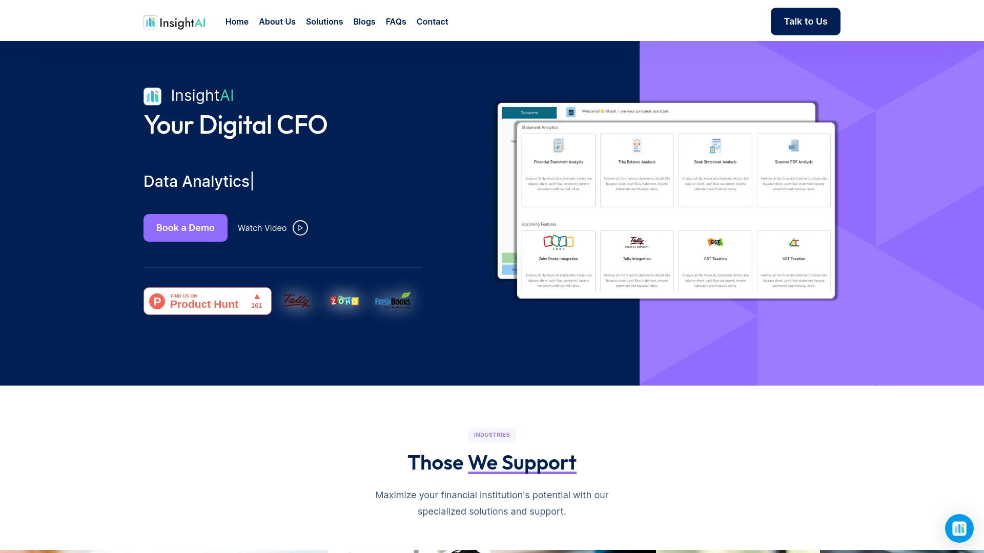 InsightAI website preview