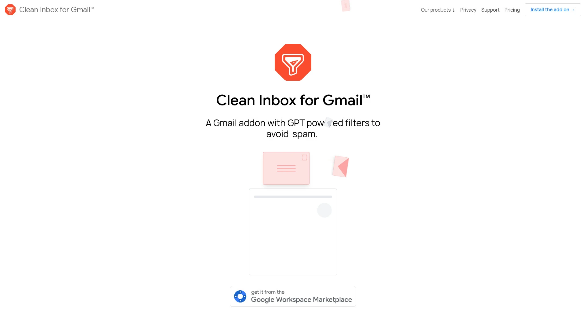 Clean Inbox for Gmail™ website preview