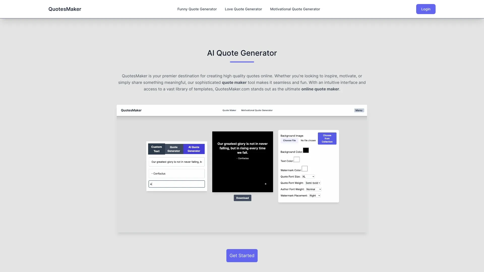 QuotesMaker website preview