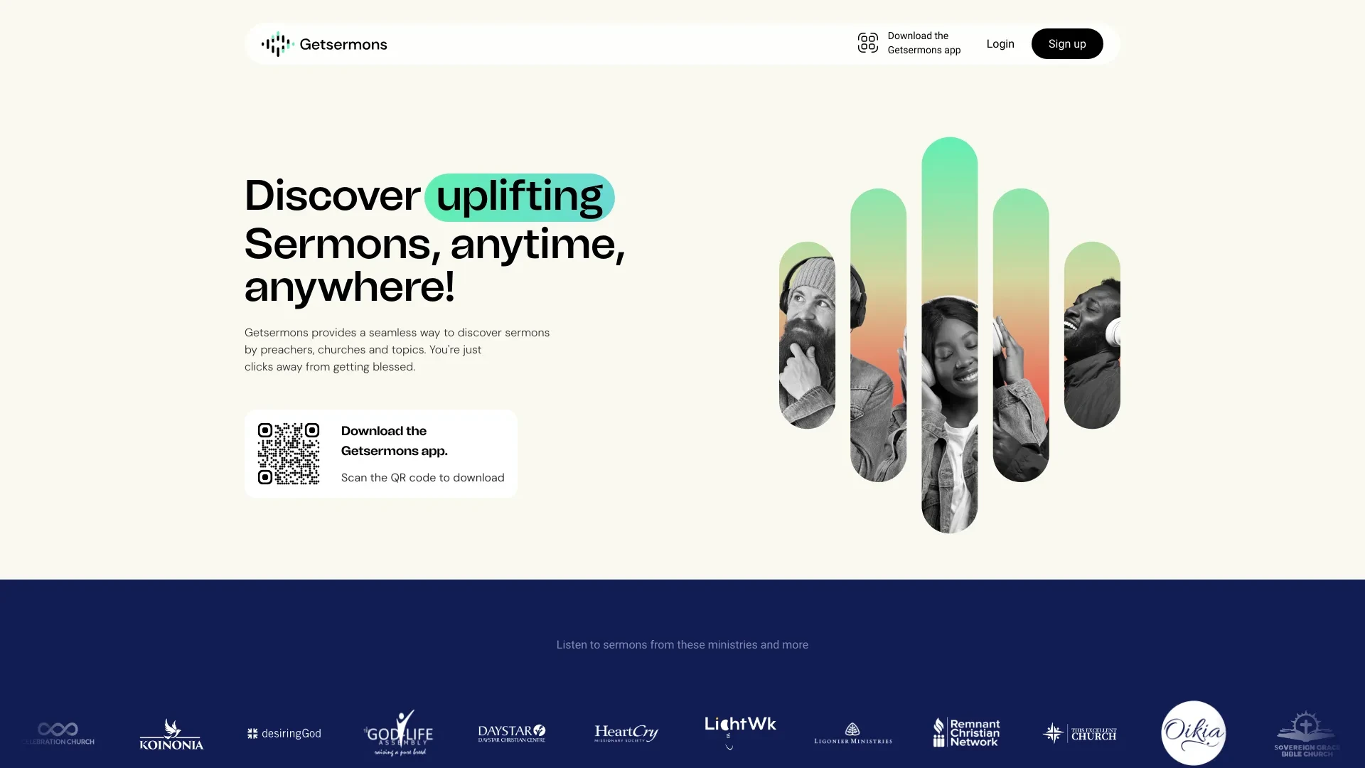 Getsermons website preview