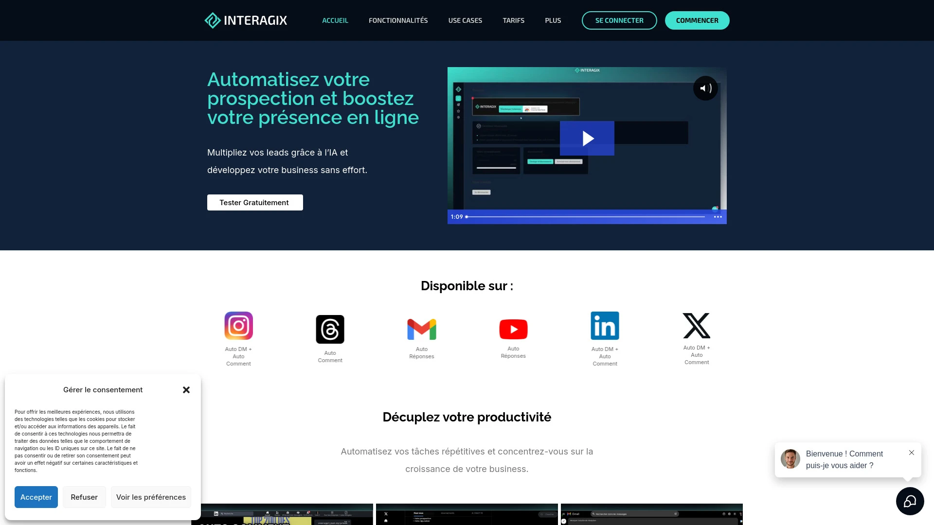 Interagix website preview