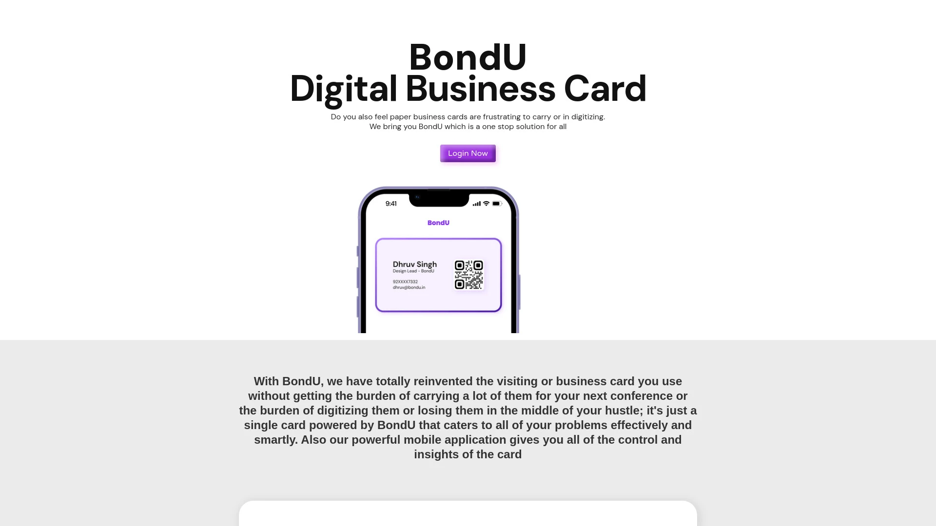 BondU website preview