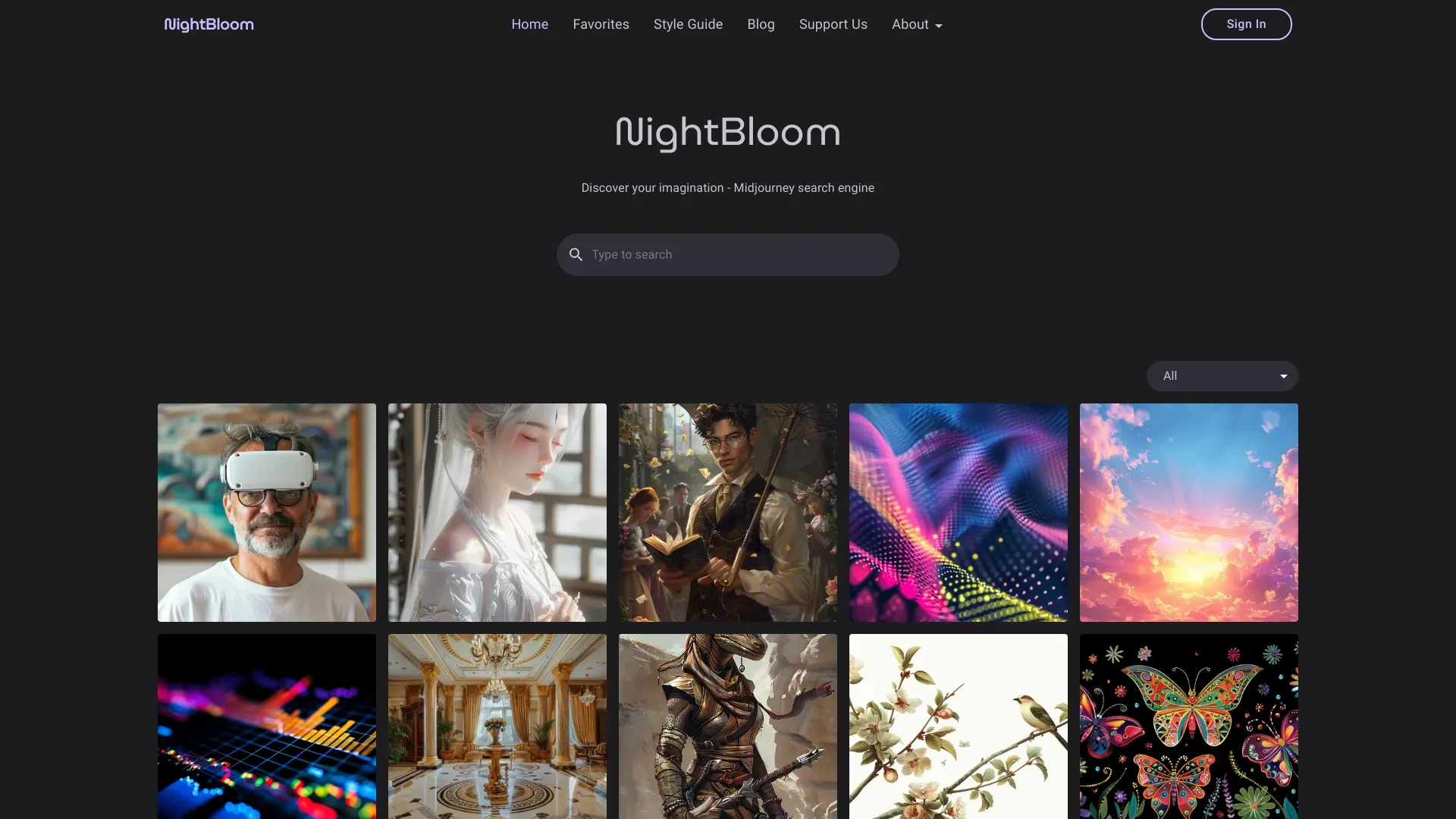 NightBloom website preview