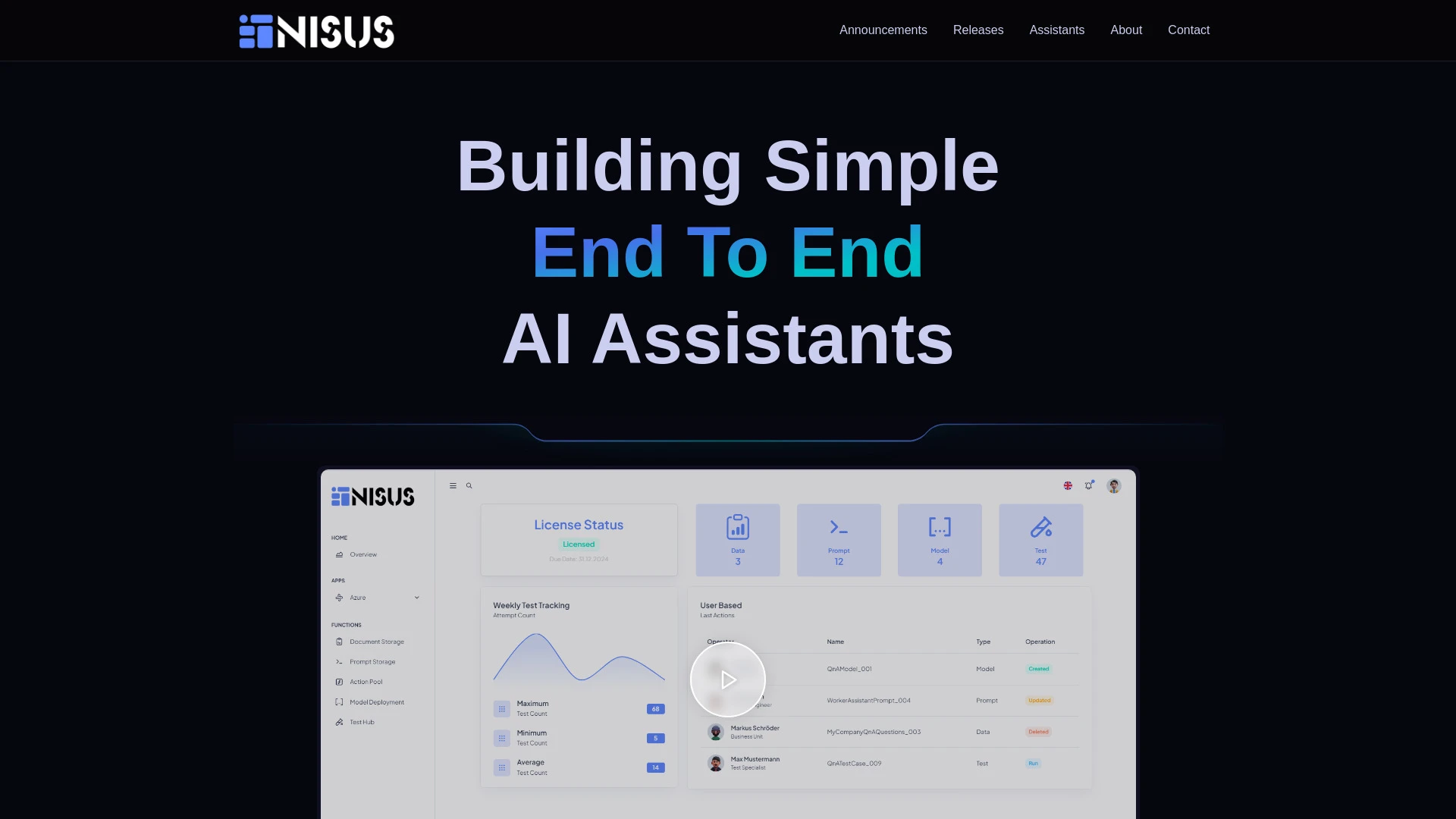 NISUS-AI website preview