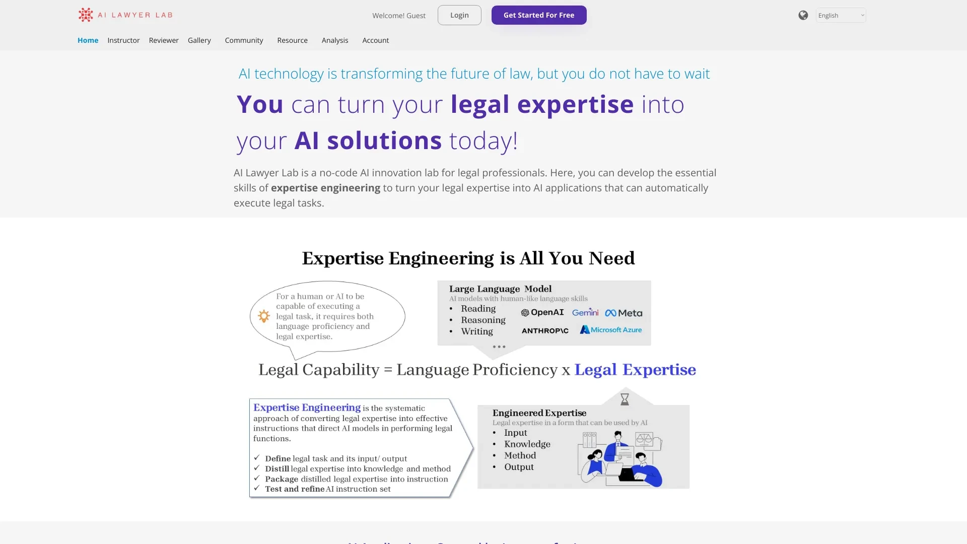 AI Lawyer Lab website preview