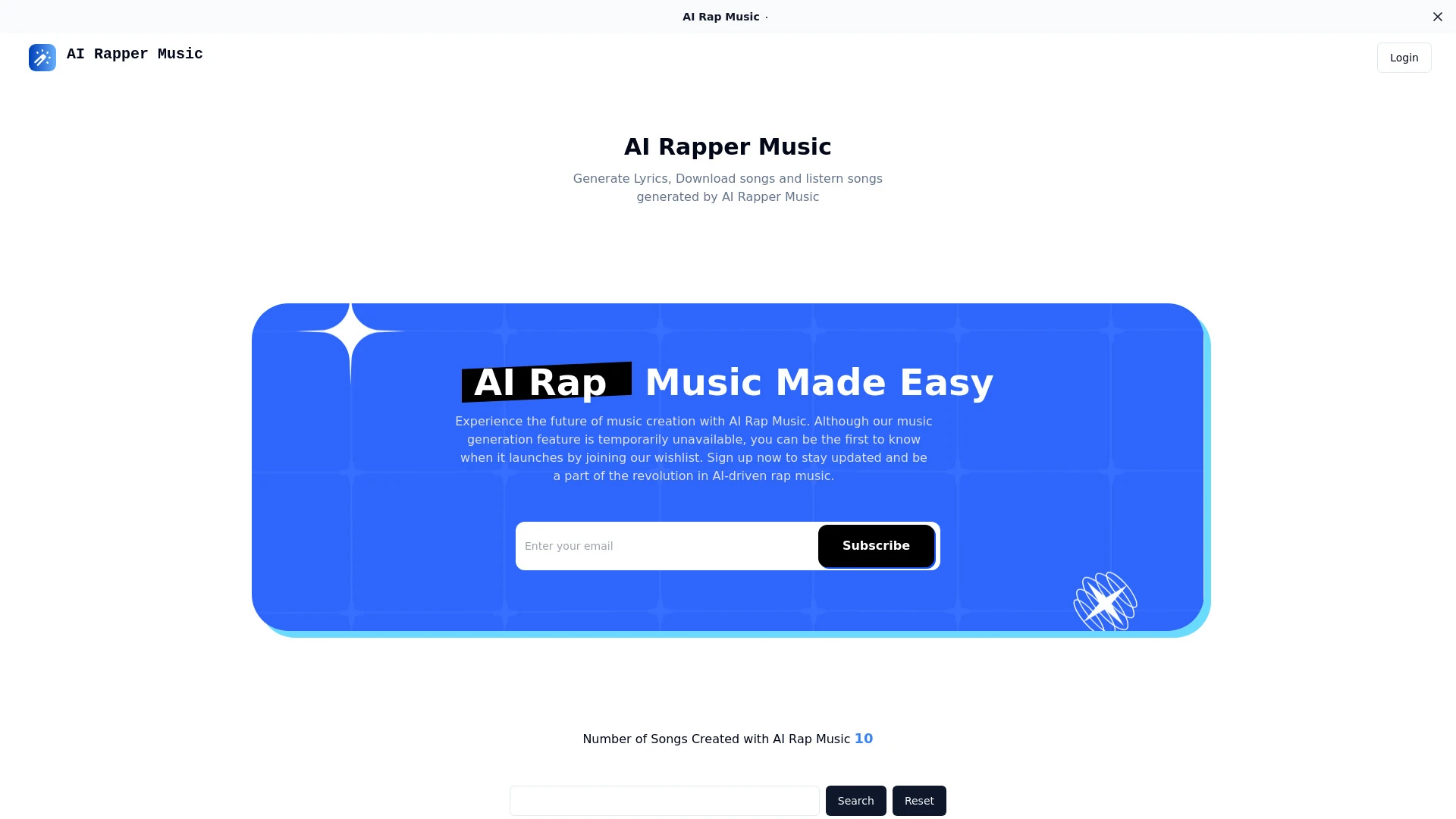 AI Rap Music website preview