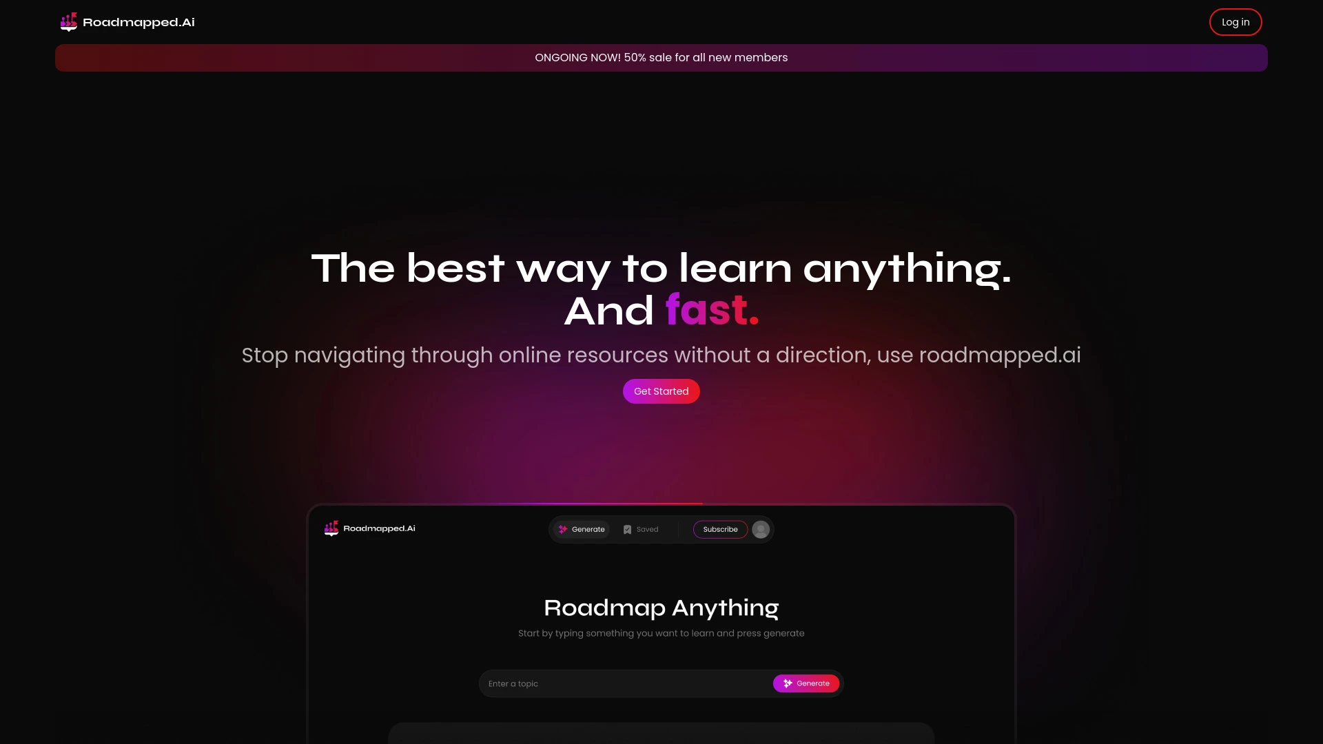 Roadmapped.ai website preview