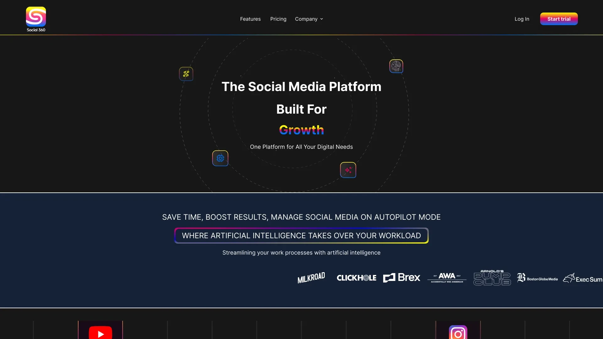 Social360 website preview