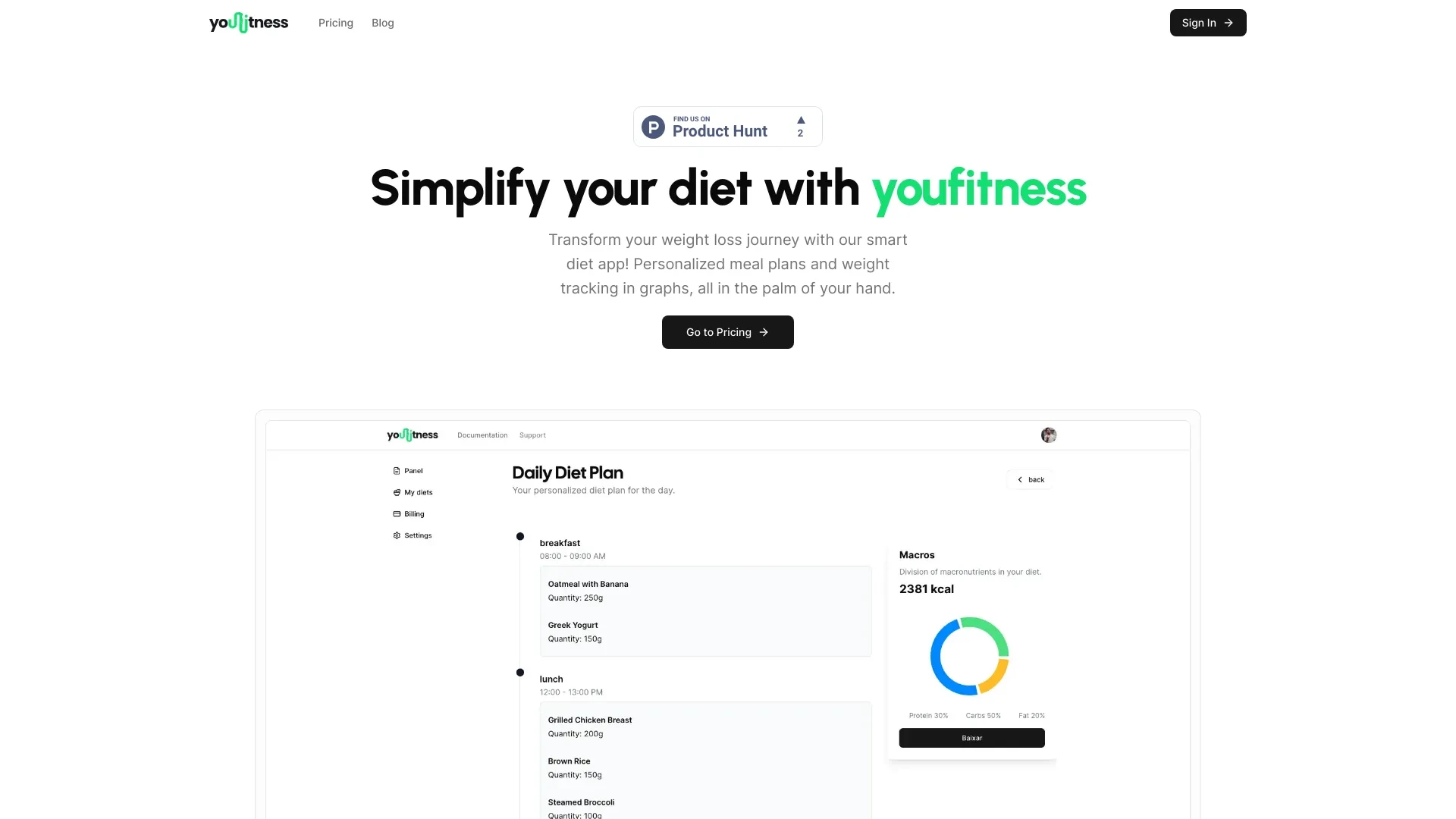 Youfitness website preview