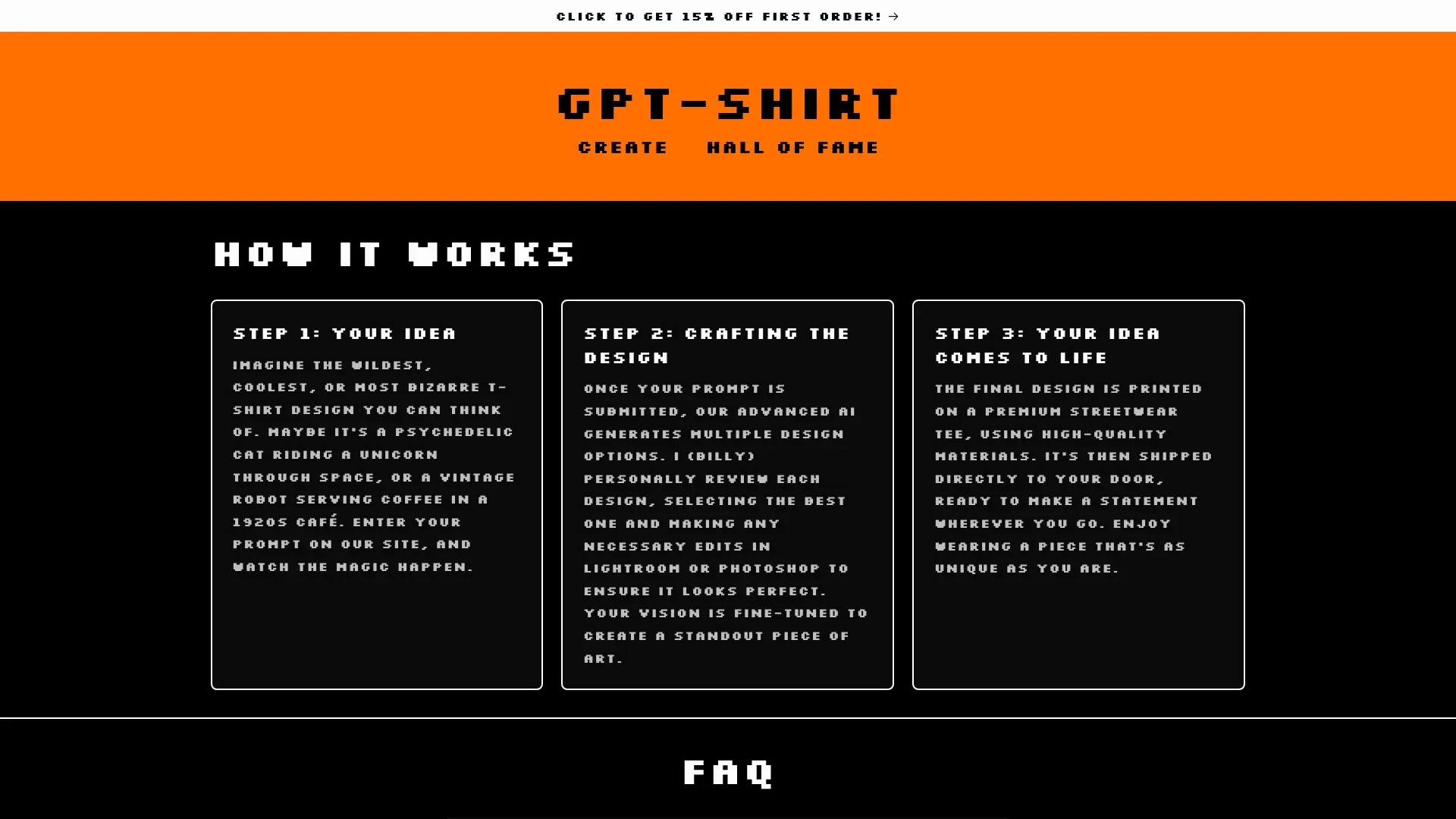 GPT-Shirt website preview