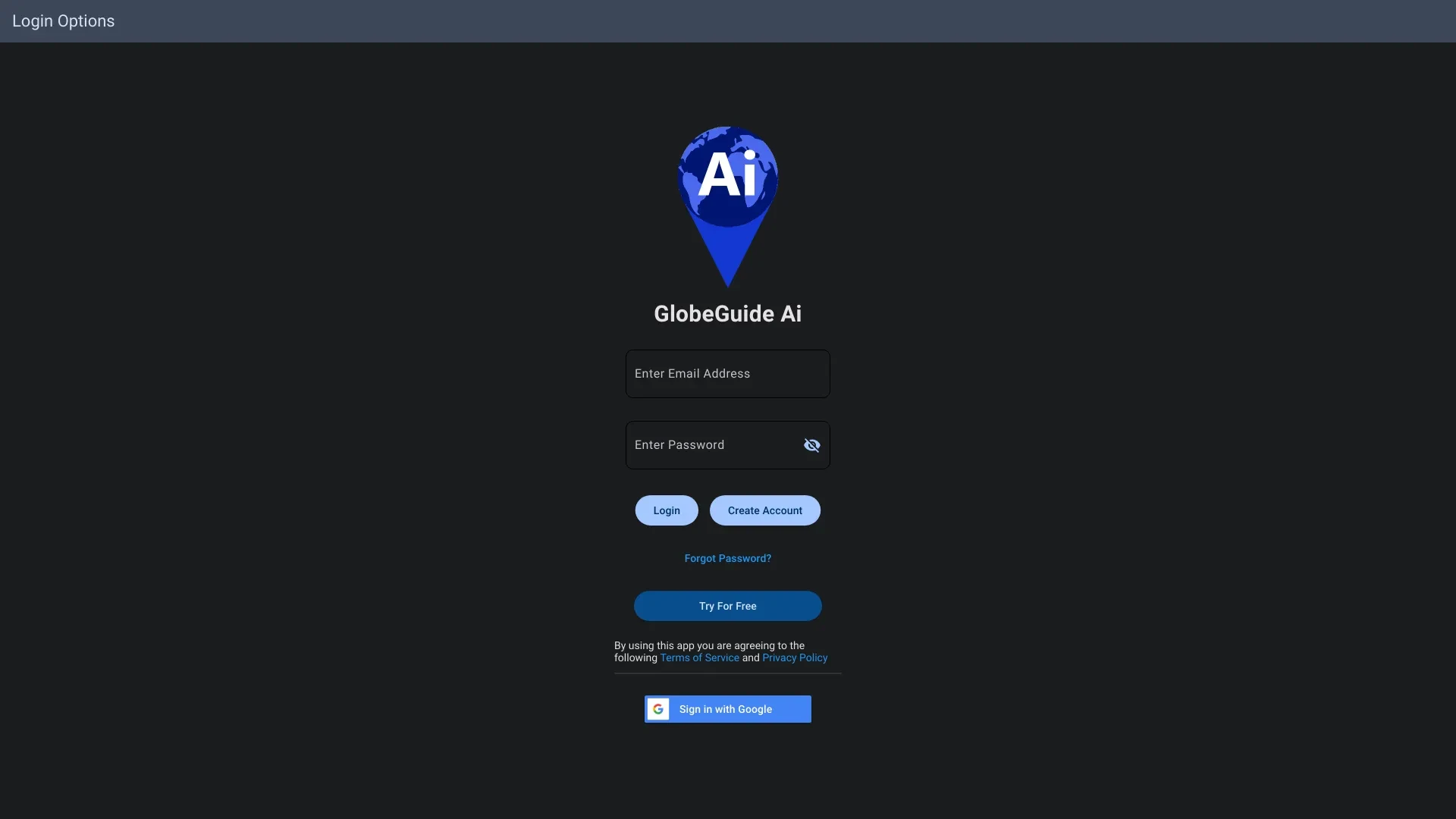 Globe Guide AI website preview