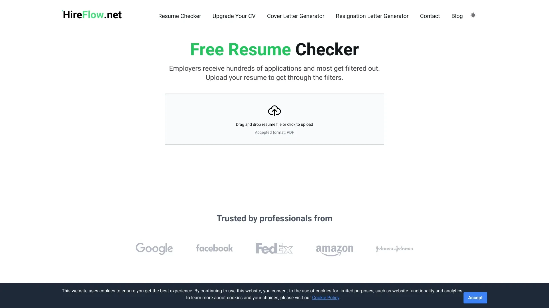 Resume-Checker.net website preview