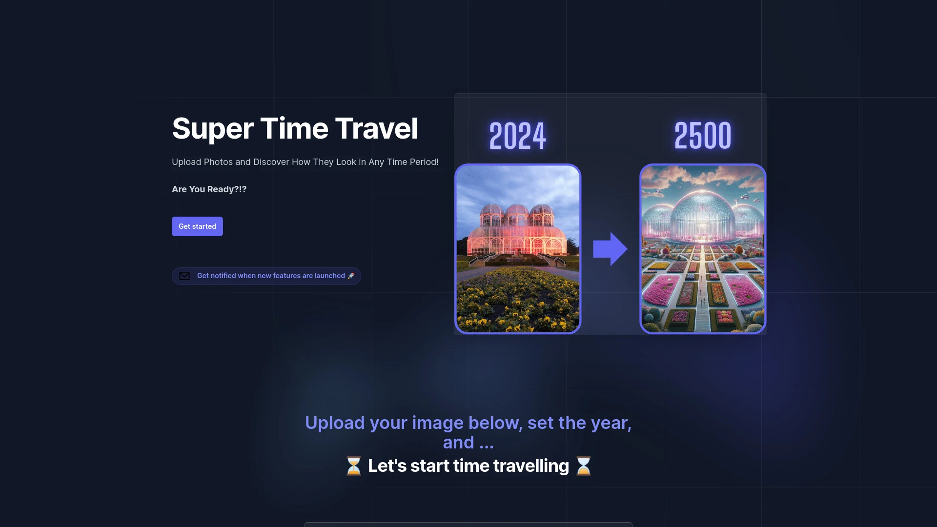 Super Time Travel website preview