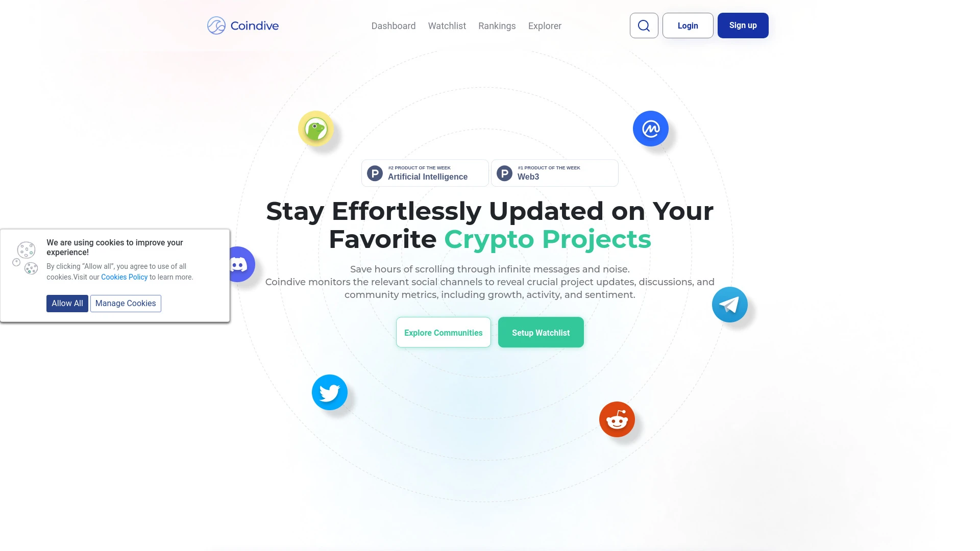 Coindive website preview