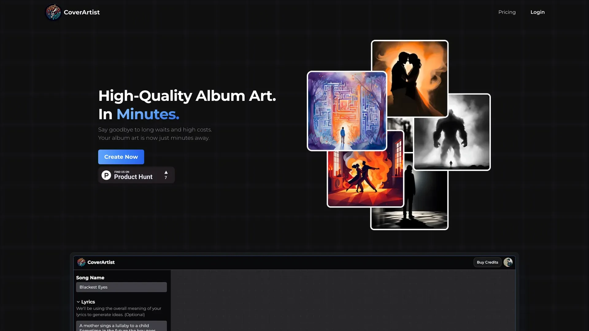 CoverArtist website preview