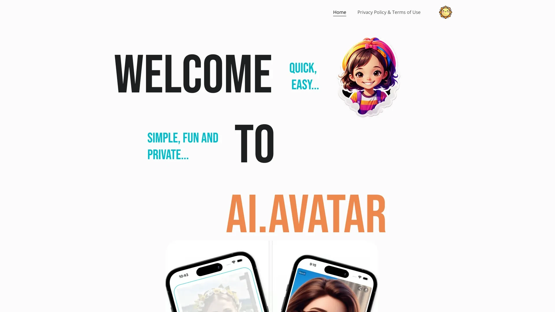 AI Avatar website preview