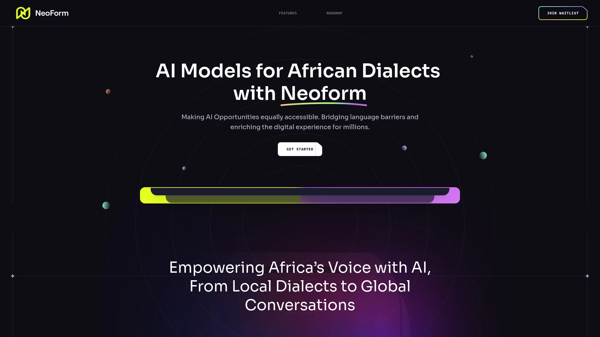 Neoform AI website preview