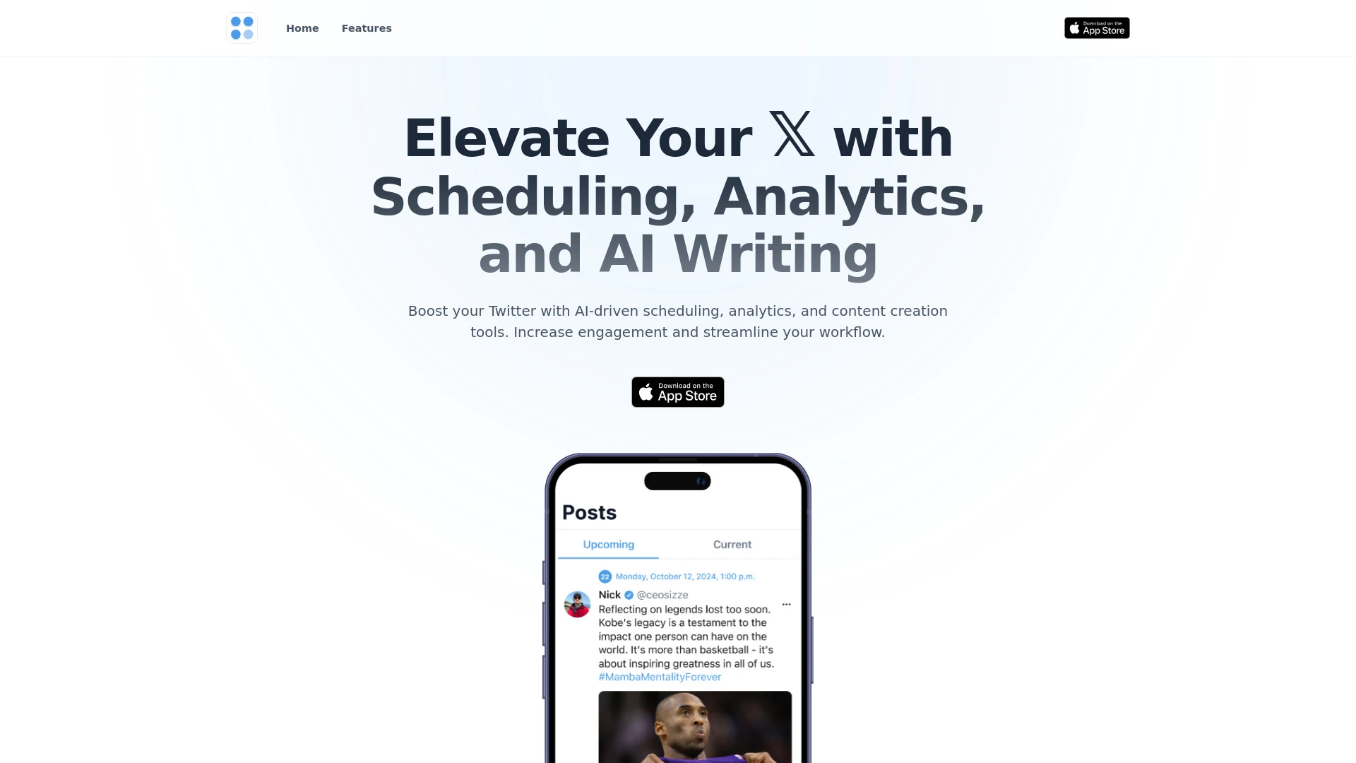 Twitdget AI Post Maker website preview