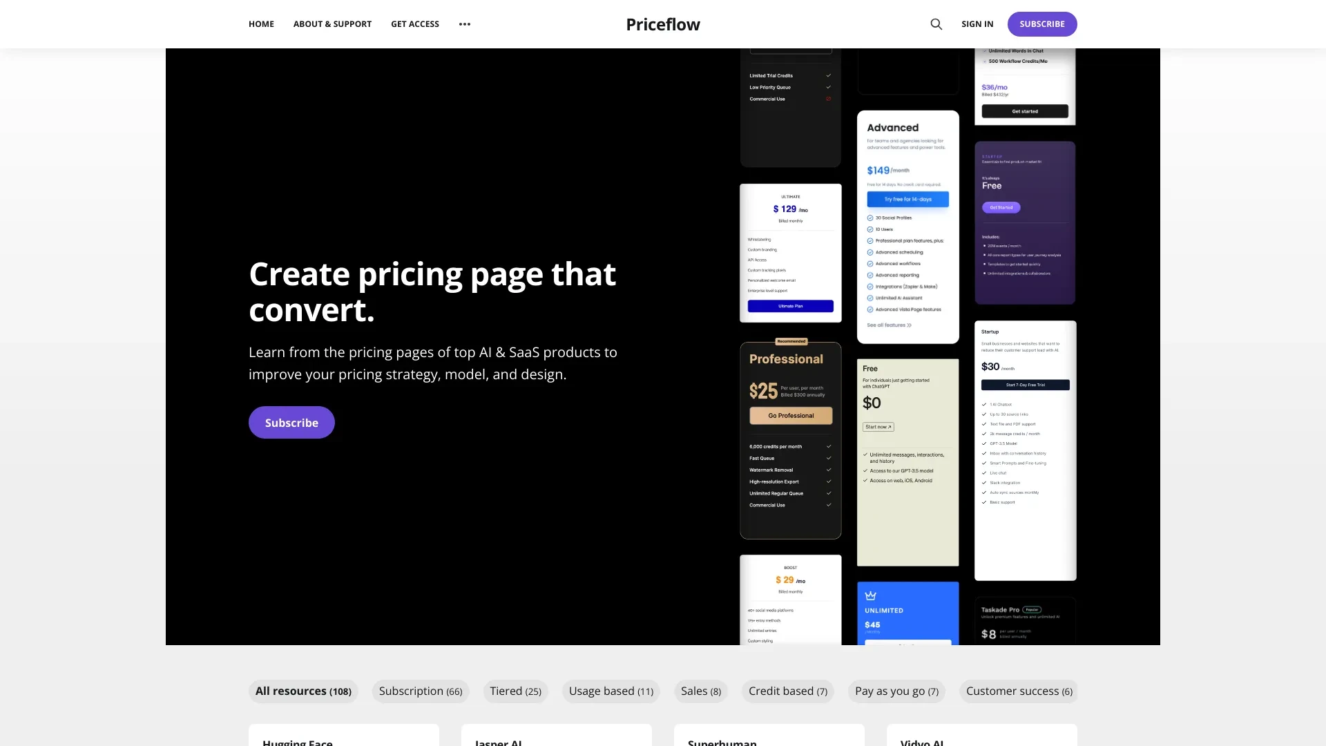 Priceflow website preview