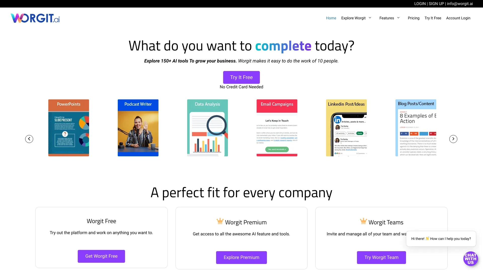 Worgit.ai website preview