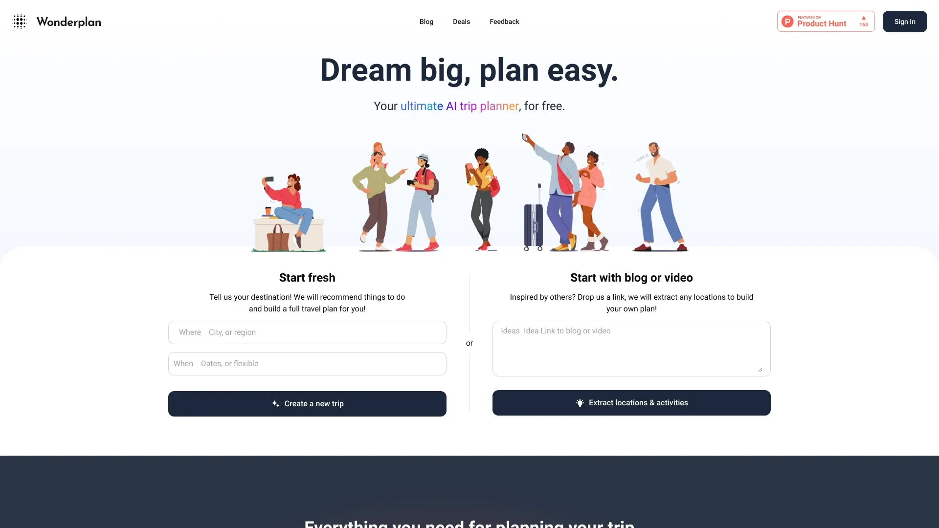 Wonderplan website preview